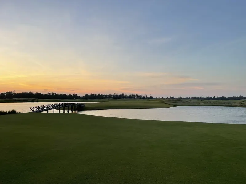 Sunset golf course Da Nang Vietnam